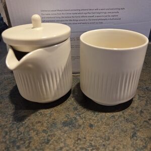 Elegant Cream Sugar and Creamer Set